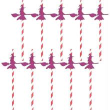 Kitchen Straws, Halloween Creative Straw Shooting Props Funny Personality Straw Party Layout 10pcs A Bag
