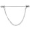 1set Silver Collar Pin With Chain For Men In Copper For 4