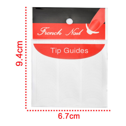 10 Sheets Nail Tip Guides Nail Stickers Manicure Decals Strips U Shape 2