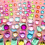 5 self-adhesive acrylic rhinestone sheets assorted colors shapes 6