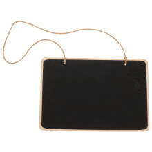 Compact Krijtbord Bord Hangend Met Touw Zwart