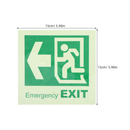 Emergency Exit Sign Luminous Material Pvc For Commercial Safety 1
