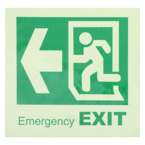 Emergency Exit Sign Luminous Material Pvc For Commercial Safety