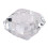 Candle Holder White Crystal 2pcs 2.8x2.8x2.9in 4