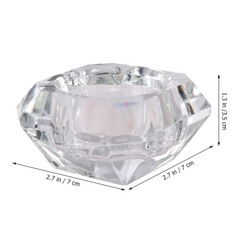 Candle Holder White Crystal 2pcs 2.8x2.8x2.9in 1