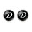 Flower Cuff Button Cufflink Glass Black 1 Pair 9