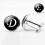 Flower Cuff Button Cufflink Glass Black 1 Pair 6