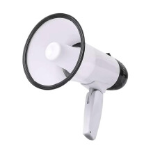 Loud Hailer Built-In Siren Modern Handheld Megaphone 15W Outdoor Bullhorn With Voice Recorder
