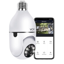 Bulb Camera WiFi 2MP 1080P E27 Smart Life 5GHz Color Night Vision PTZ IR Indoor 360 Degree Pan Tilt With Auto Tracking