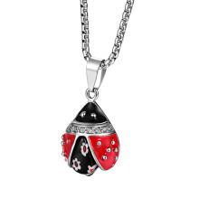 1St Punk Titanium Ketting Ladybug Hanger Dames Accessoire Chic