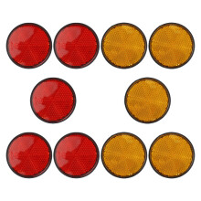 10 Pcs Bicycle Reflector Rear for Rack Universal Motorcycle Parts