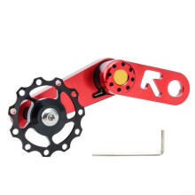 Aluminum Alloy Chain Tensioner For Single Speed Folding Bikes Red, Adjustable, Lightweight