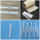 20pcs plastic vertical blind slats with double hole top holders replacement 4