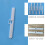 20pcs plastic vertical blind slats with double hole top holders replacement 9