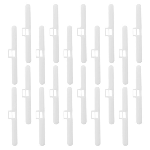 20pcs plastic vertical blind slats with double hole top holders replacement