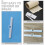 20pcs plastic vertical blind slats with double hole top holders replacement 8