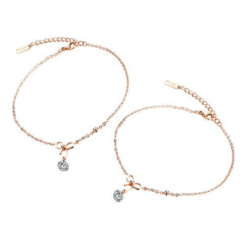 Creatieve Gouden Enkelketting Met Bowknot Dames