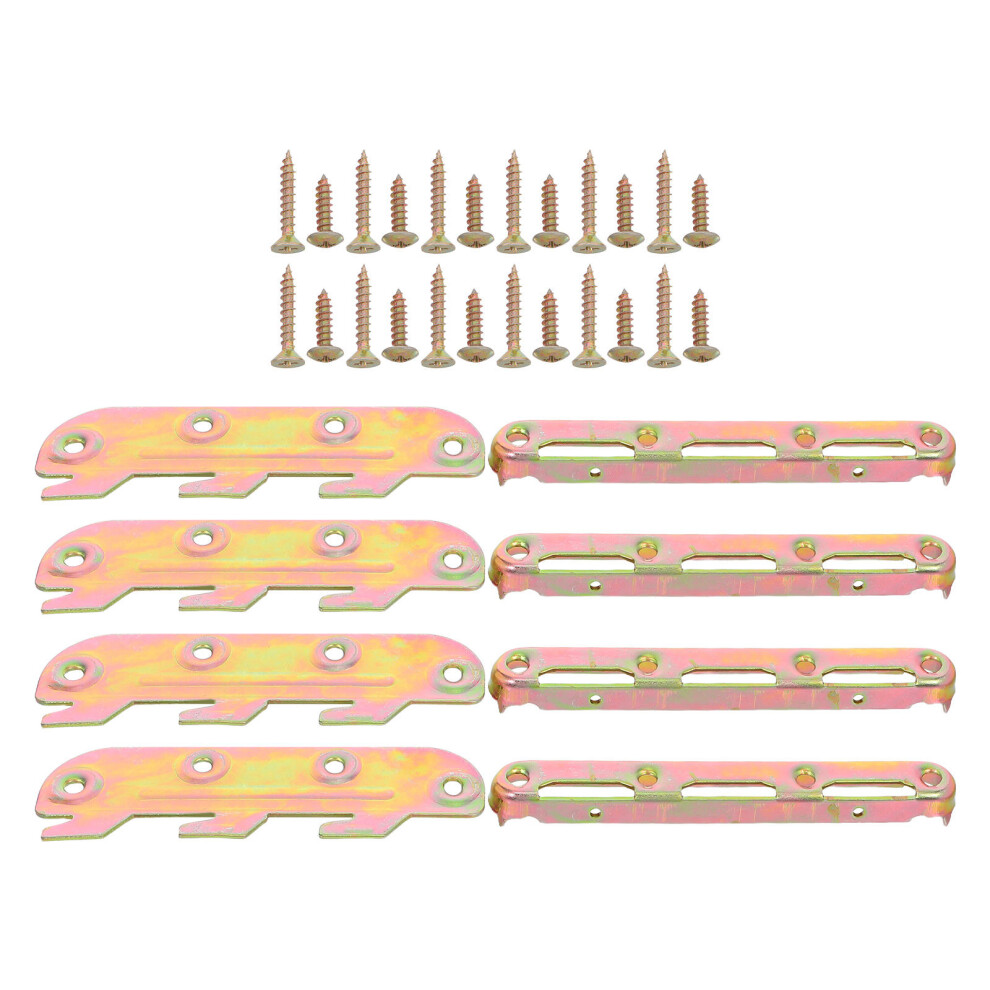 Bed Railing Hardware Wood Hook Plate Headboard Mounting Brackets 3252825410244