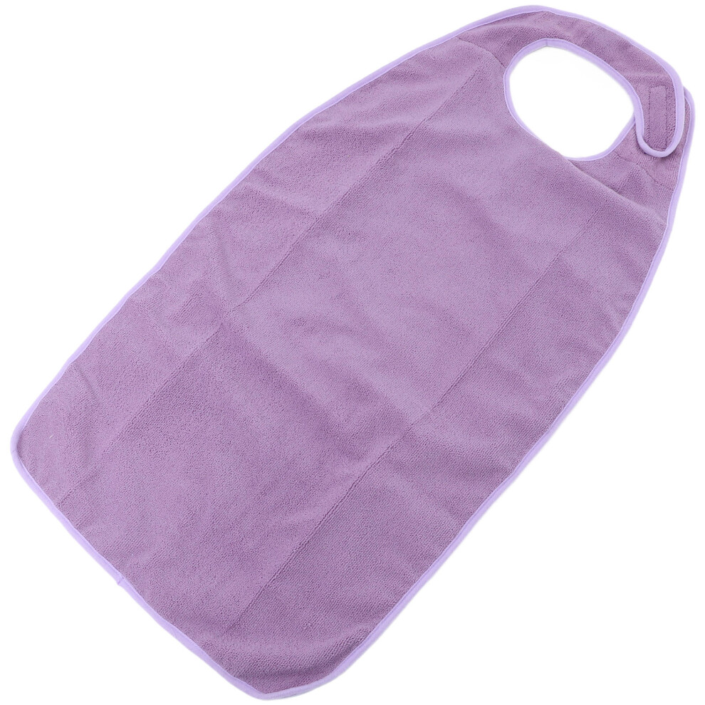 Artibetter Purple Eating Bibs Apron Pvc Adult Elderly People Meals 1Set