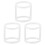 Mlins 3 Pcs Ice Cream Machine Seal 3.20x3.20x2.90cm White 10