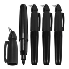 Zehuanyu 4 Pcs Ball Marker Tool Golf Liner 9.60x1.20x1.20cm Black
