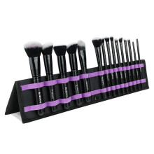 Cosmetic Makeup Brush Set Portable Foundation Brush 15pcs Black Kabuki Eyeshadow Concealer Eyelash Blush Brush with Box