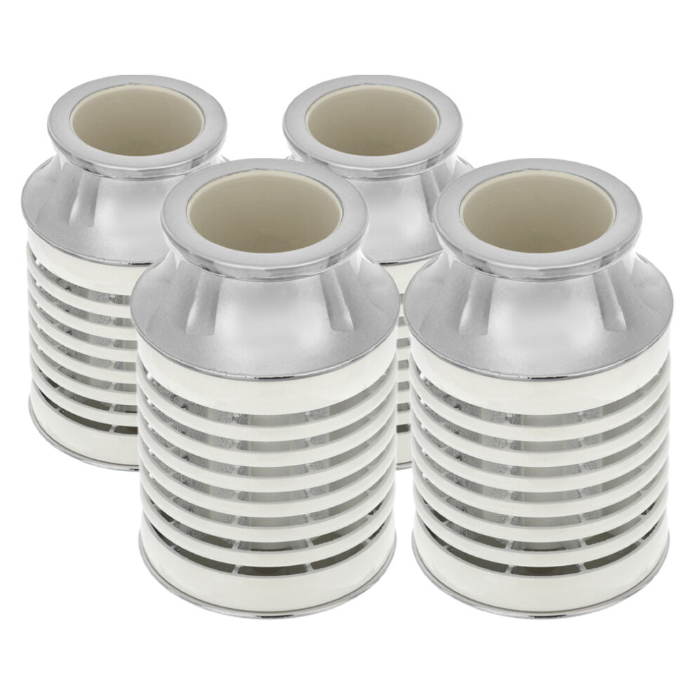 Raindrops 4 Pcs Silver Window Curtain Rod Finials Ends Only-image-OPC-PKNTS57-NEW