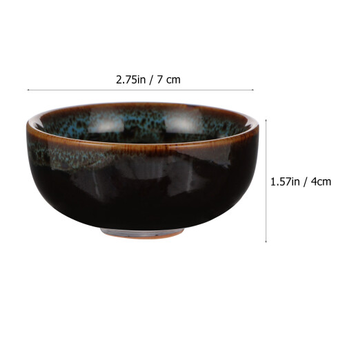 Ink Dish Ceramic Blue 1set 2.75x2.75x1.57in 1