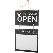 double sided wooden business sign erasable hanging welcome board