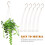 Hanging Plant Bracket For Flowerpot Holder White Plastic 5pcs 8