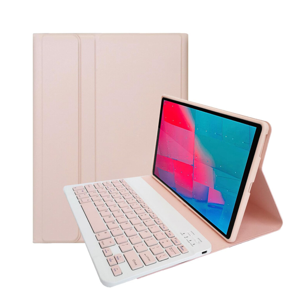 Case With Keyboard For Lenovo Tab M10 Plus 10.3 Fhd Tb-X606f/Tb-X606x K10 Tb-X6c6 Removable Bluetooth Qwerty Keyboard Pink 9393856885848