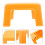 creative footstool for living room use orange 3