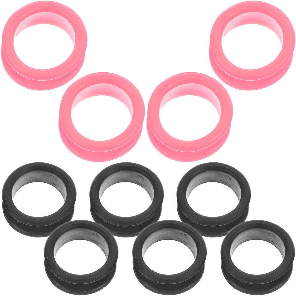 Solustre 10Pcs Silicone Shear Finger Protectors For Hairdressing Scissors