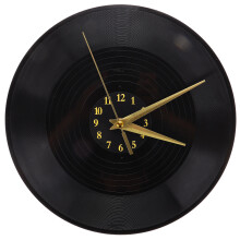 Wall Clock Vinyl Non Ticking Silent Wall Clock Gold Metal 1pack