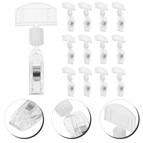 12Pièces Pince Affichage Rotative Transparent ABS Pour Boutiques 2
