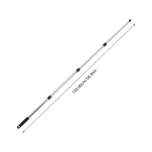 German Thread Mop Handle Stainless Steel Cylindrical Black 1set 1