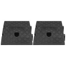 2 Pcs Vehicle Ramp Portable Car Doorway Ramps For Wheelchairs Black