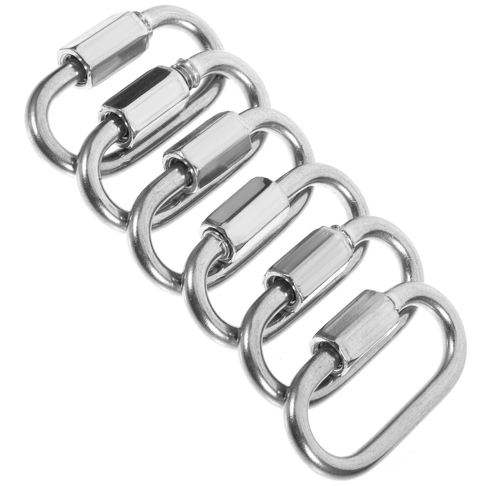 6 Pcs Connecting Ring Buckle Barrier Chain Connector Links Connectors 3252825421622