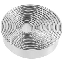 12pcs stainless steel muffin mousse rings non stick