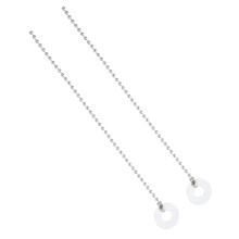 2 Pcs Drum Cymbal Sustain Chain 28.50x3.10x0.20cm Silver