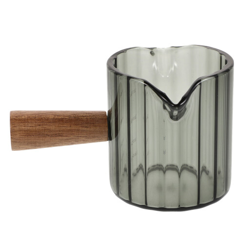 Cafetière Verre Borosilicate Bois Design Nervuré