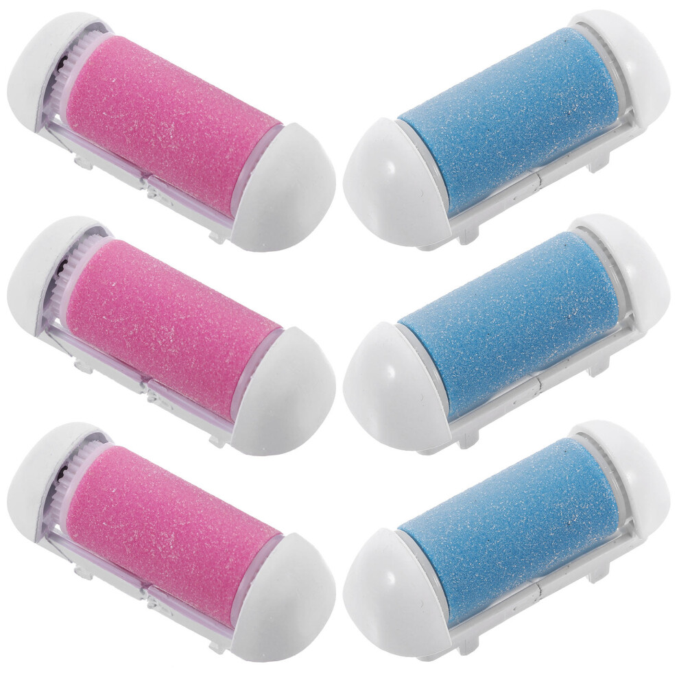 Ohphcall 6Pcs Foot Replacement Dead Skin Removal Roller Exfoliator Callus Head