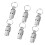 6 pcs pet name tag capsule shape collar pendant storage 9