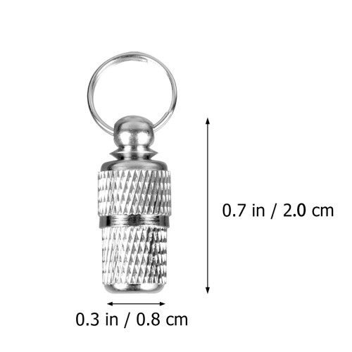 6 pcs pet name tag capsule shape collar pendant storage 1