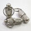 6 pcs pet name tag capsule shape collar pendant storage 6