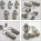 6 pcs pet name tag capsule shape collar pendant storage 11
