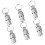 6 pcs pet name tag capsule shape collar pendant storage 10
