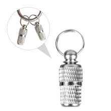 6 pcs pet name tag capsule shape collar pendant storage