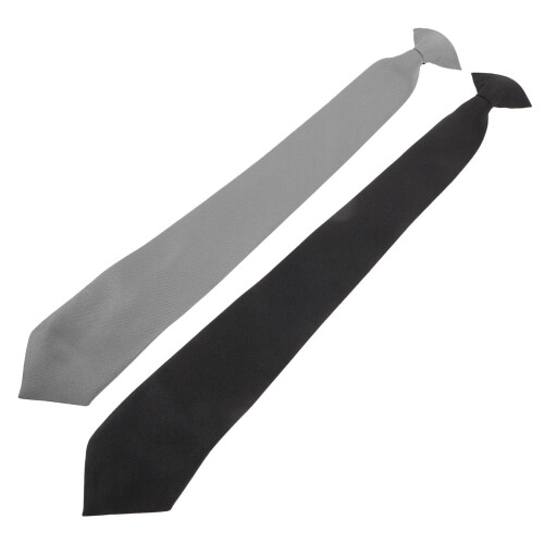 2pcs Clip-On Ties for Men Solid Color Funeral Party
