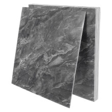 10Pcs Grey PVC Marble Peel and Stick Tiles for Kitchen Bathroom Wall